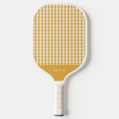 Elegant Dark Grid Pattern ピックルボールラケット (裏面)