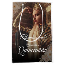 Elegant Dark Photo Quinceañera Favor Box