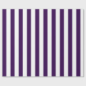 Elegant Dark Purple and White Striped Pattern ラッピングペーパー (フラット)