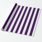 Elegant Dark Purple and White Striped Pattern ラッピングペーパー (アンロールド)