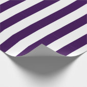 Elegant Dark Purple and White Striped Pattern ラッピングペーパー (角)
