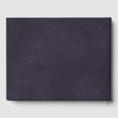 Elegant dark purple gold foil typography wedding ゲストブック (裏面)