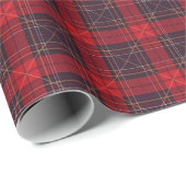 Elegant Dark Red and Black Buffalo Plaid Tartan ラッピングペーパー (ロールコーナー)