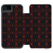  Elegant Dark Red Geometric Pattern iPad Case – Mo Incipio iPhoneウォレットケース (フォリオ Open)