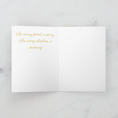 Elegant Dark Red Rose Botanical Folded Card カード (内部)