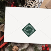 Elegant Deco Frame Happy Holidays Diagonal Sticker スクエアシール