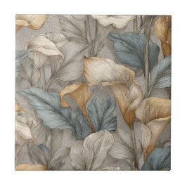 Elegant Decorative Calle Lilies  Tiles   タイル
