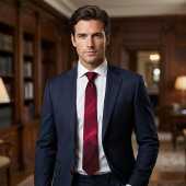 Elegant Deep Burgundy Abstract Wave ネクタイ