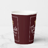Elegant Deep Burgundy Class Of 2026 Graduation 紙コップ (右)