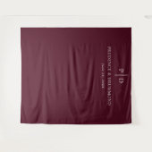 Elegant Deep Burgundy Classic Wedding タペストリー (正面(横))