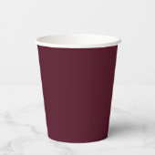 Elegant Deep Burgundy Classic Wedding 紙コップ (裏面)