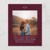 Elegant Deep Burgundy Classic Wedding Menu (裏面)