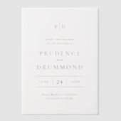 Elegant Deep Burgundy Wedding Save the Date ベラム紙招待状 (正面)