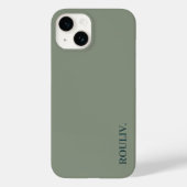 Elegant Deep Forest Green Minimalist ROULIV iPhone Case-Mate iPhoneケース (裏面)