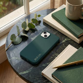 Elegant Deep Forest Green Minimalist ROULIV iPhone Case-Mate iPhoneケース