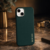 Elegant Deep Forest Green Minimalist ROULIV iPhone Case-Mate iPhoneケース