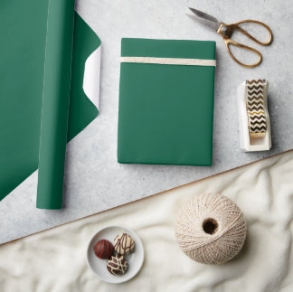 Elegant Deep Green Minimalist Wrapping Paper Roll ラッピングペーパー