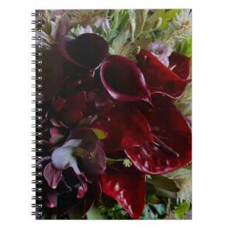 Elegant Deep Moody Burgundy Calla Lily Notebook ノートブック