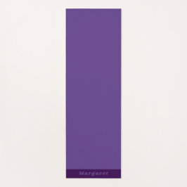 Elegant Deep Purple Yoga Mat with Your Name Design ヨガマット
