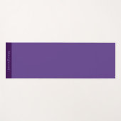 Elegant Deep Purple Yoga Mat with Your Name Design ヨガマット (正面(横))