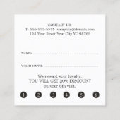 Elegant Deep Red Faux Golden Scissors ロイヤリティカード (裏面)