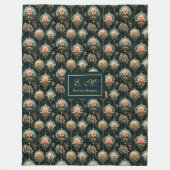 Elegant deep red & gold luxury baubles throw gift フリースブランケット (正面)