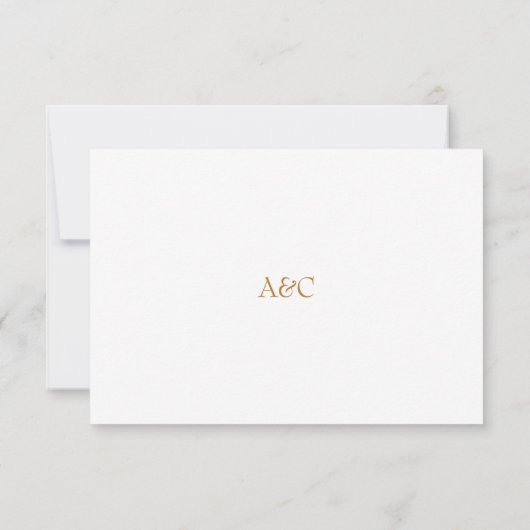 Elegant Delicate Dusty Pink Floral Wedding  出欠カード (裏面)