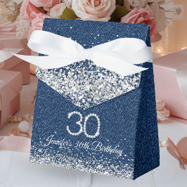 Elegant Denim & Diamonds 30th Birthday フェイバーボックス