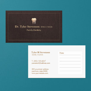 Elegant Dentist Tooth Logo Office Appointment 予約カード
