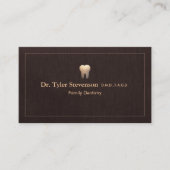 Elegant Dentist Tooth Logo Office Appointment 予約カード (正面)