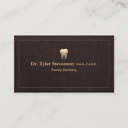 Elegant Dentist Tooth Logo Office Appointment 予約カード (正面)