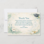 Elegant Dentist White Coat Graduation サンキューカード (正面)