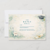 Elegant Dentist White Coat Graduation 出欠カード (正面)