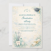 Elegant Dentist White Coat Graduation 招待状 (正面)