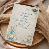 Elegant Dentist White Coat Graduation 招待状