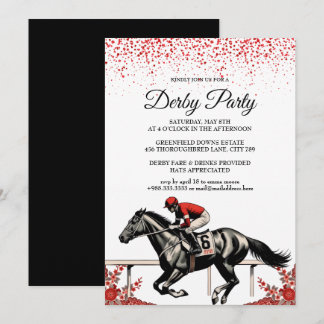 Elegant  Derby Horse Racing Party Invitation 2026 招待状