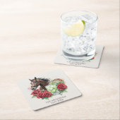 Elegant Derby Party  スクエアペーパーコースター (インサイチュ)