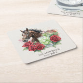 Elegant Derby Party  スクエアペーパーコースター (アングル)