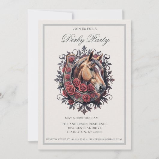 Elegant Derby Party  招待状 (正面)