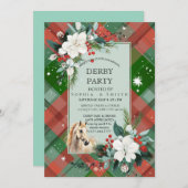 Elegant Derby Party Horse Invitation Card 招待状 (正面/裏面)