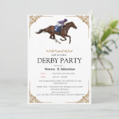 Elegant Derby Party Horse Racing Invitation 招待状 (スタンド正面)