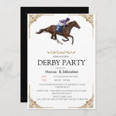 Elegant Derby Party Horse Racing Invitation 招待状 (正面/裏面)
