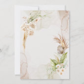 Elegant Desert Chic Pampas & Palm Wedding Invitati 招待状 (裏面)