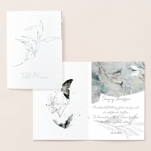 elegant design and timeless typograph 箔カード (ディスプレー)