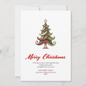 Elegant Designer Christmas Tree Holiday Greeting シーズンカード (正面)