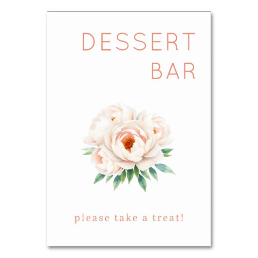 Elegant Dessert Bar Invitation テーブルナンバー (正面)