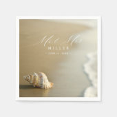 Elegant Destination Beach Wedding Reception  スタンダードカクテルナプキン (正面)