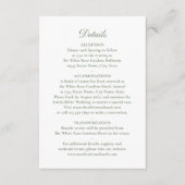 Elegant Details Wedding Monogram Vintage Green エンクロージャーカード (正面)