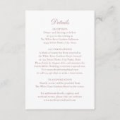 Elegant Details Wedding Monogram Vintage Pink エンクロージャーカード (正面)