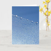 Elegant Dew Drop, Nature Meditation Poetry カード (黄色い花)